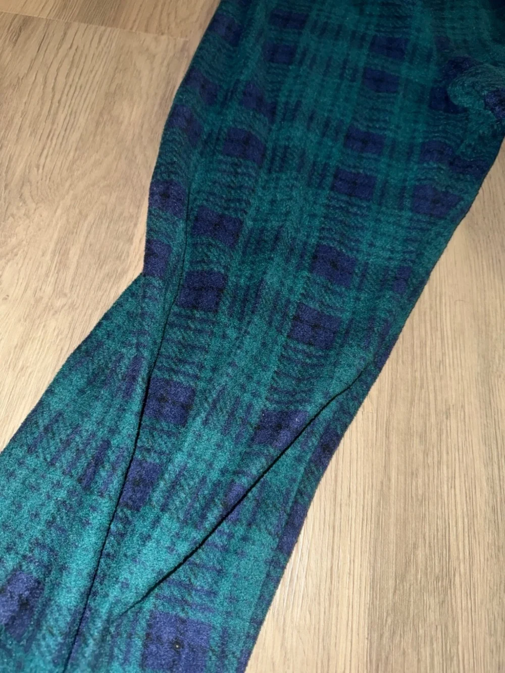 Vintage 90s Open Trails Plaid Fleece Lounge Pants Kids L 12/14 Grunge Cozy Cabin